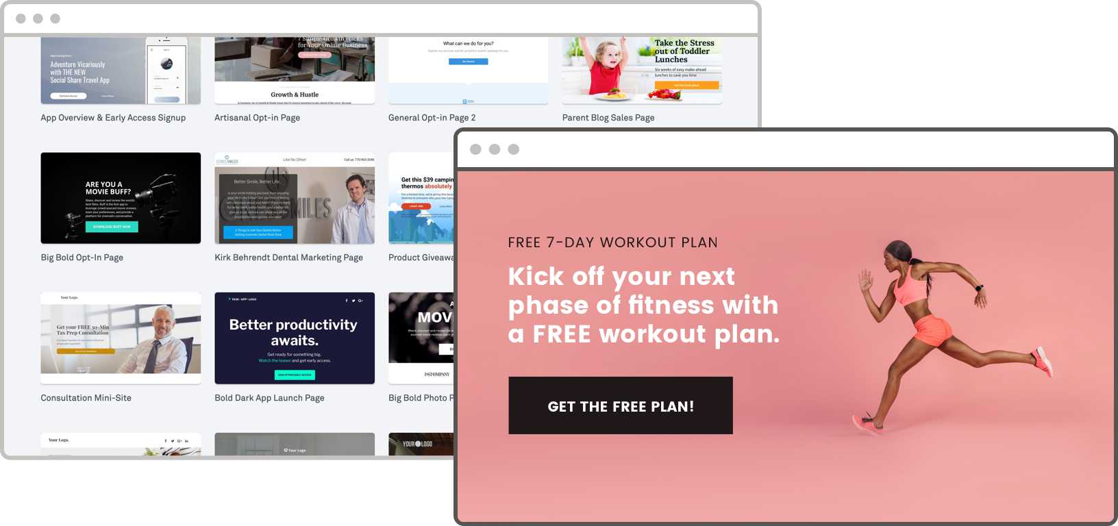 choose a landing page template choose a landing page template