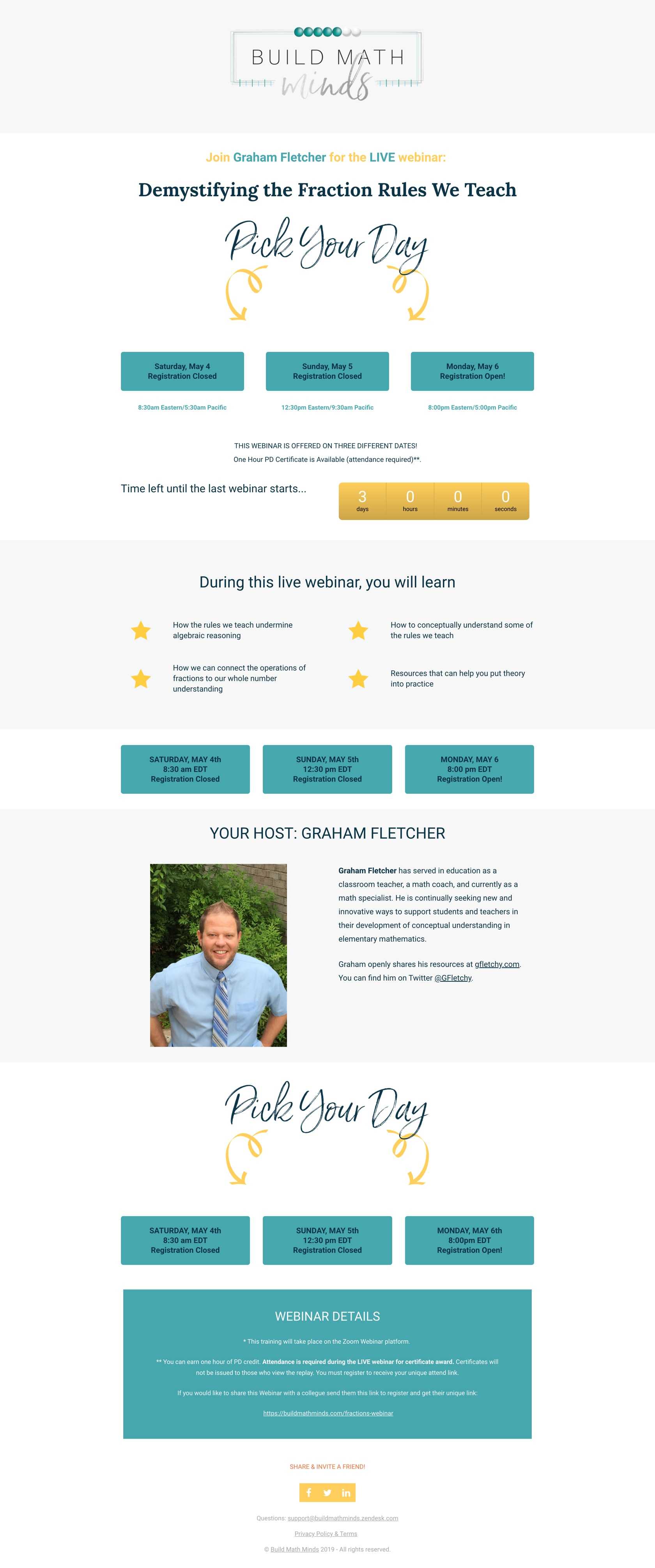 best webinar landing page examples 2019