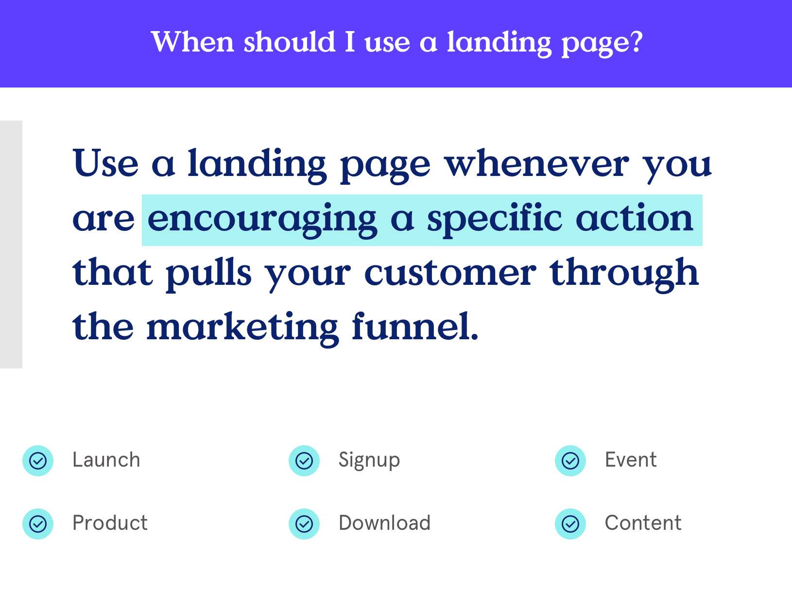 when to use a landing page when to use a landing page